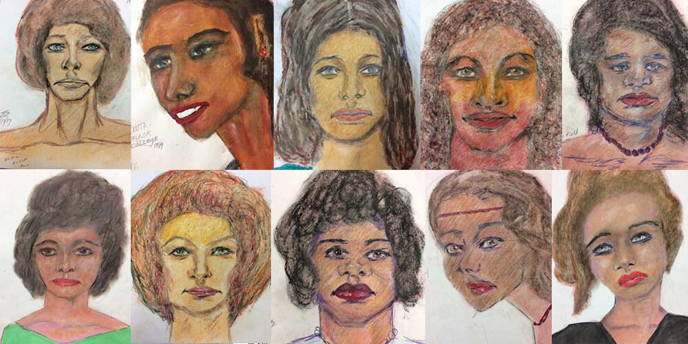 Drawings of Samuel Little's victims